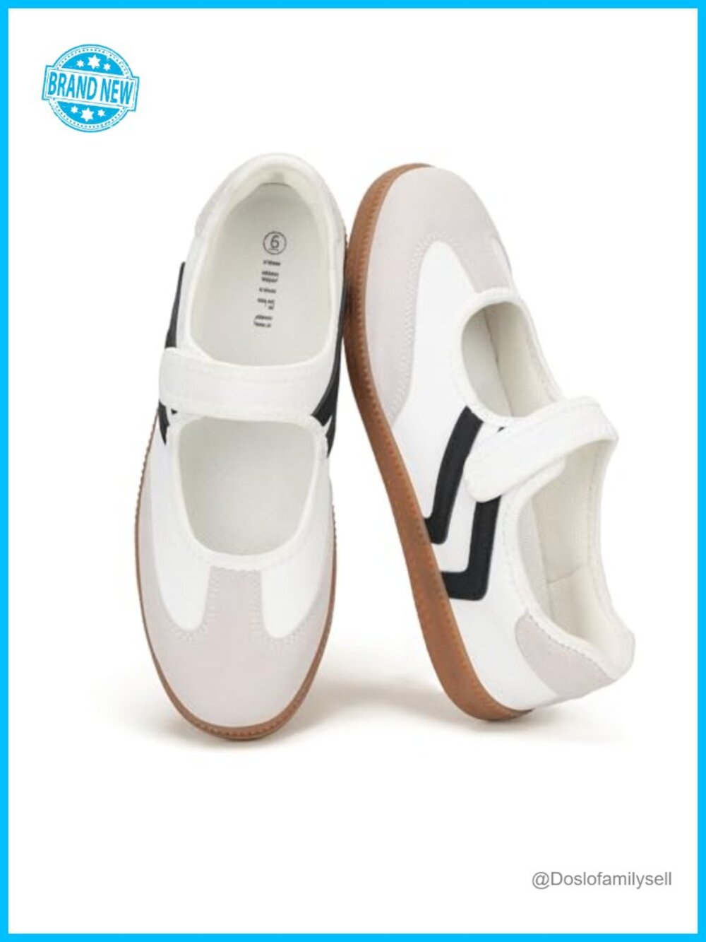 Women's Mary Jane Sneakers Retro Casual Ballet Flats Slip-On Walking Shoes